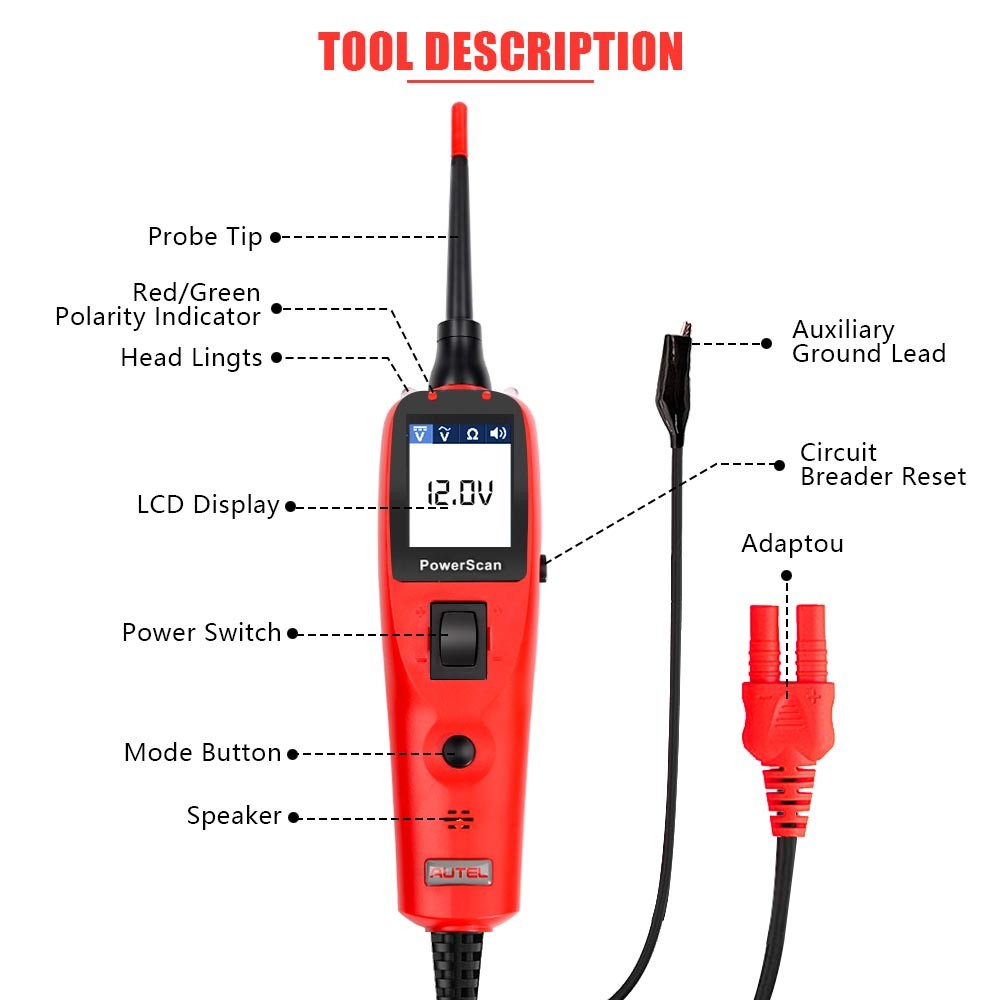 Original AUTEL PowerScan PS100 Electrical System Diagnostics