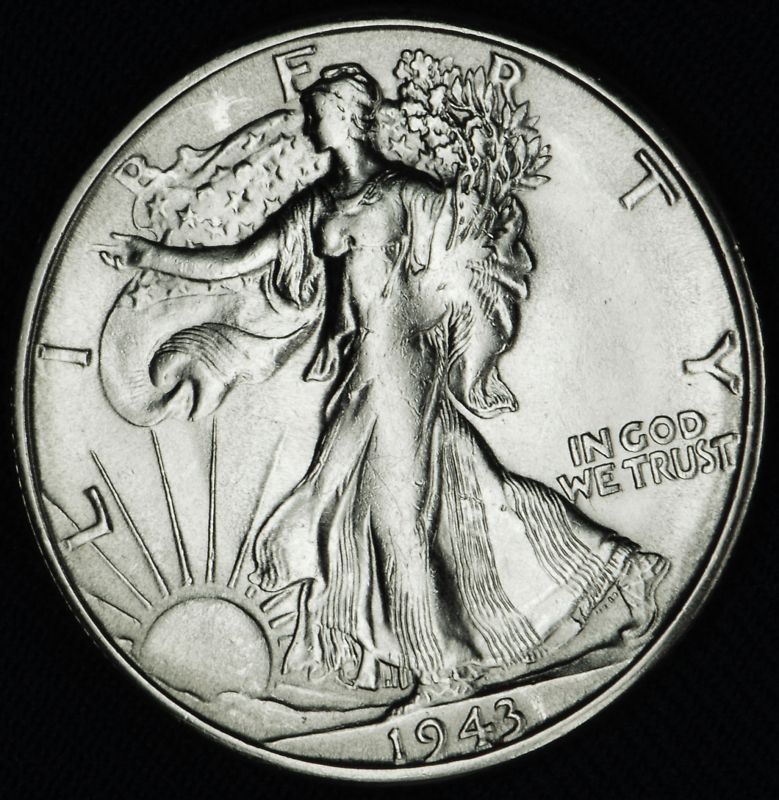 1943-s Liberty Walking Half.     BU (Inventory A)
