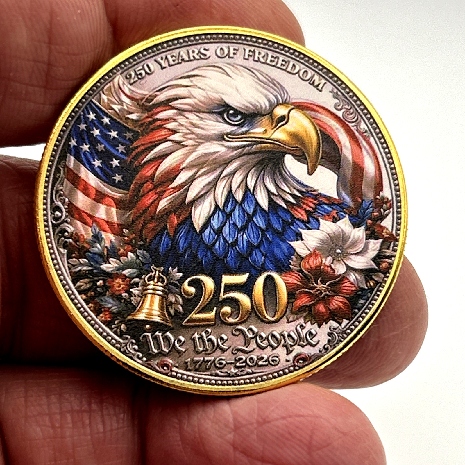 We The People 250TH ANNIVERSARY USA (2D Flat) 1776-2026 Commemorative Coin Medal