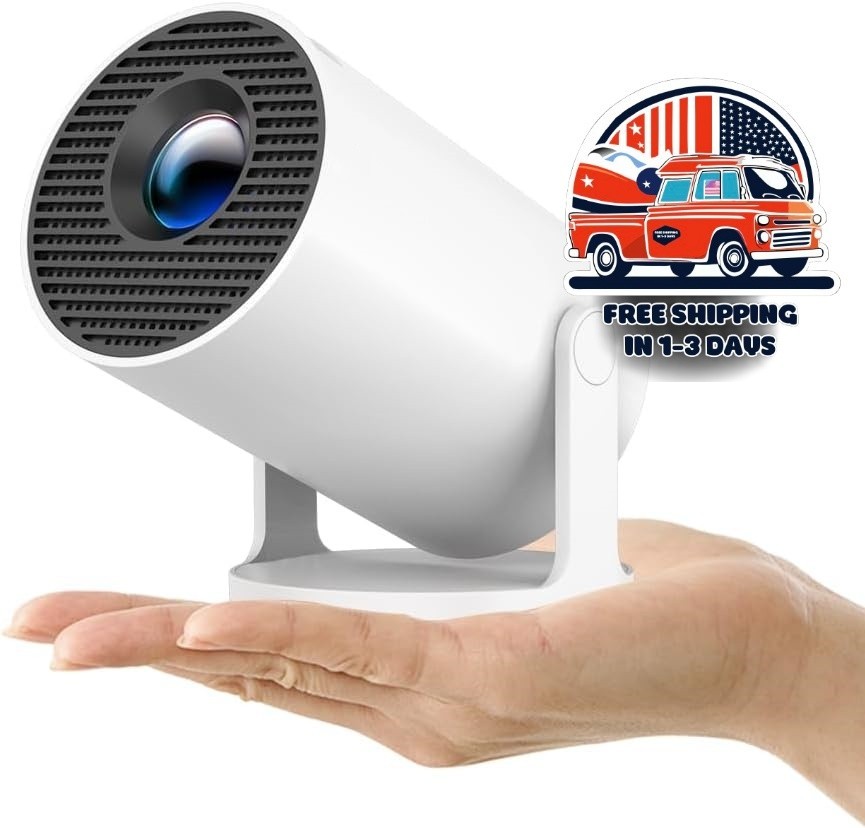 Proyector, Keystone automático, rotación de 180 grados para dormitorio, película