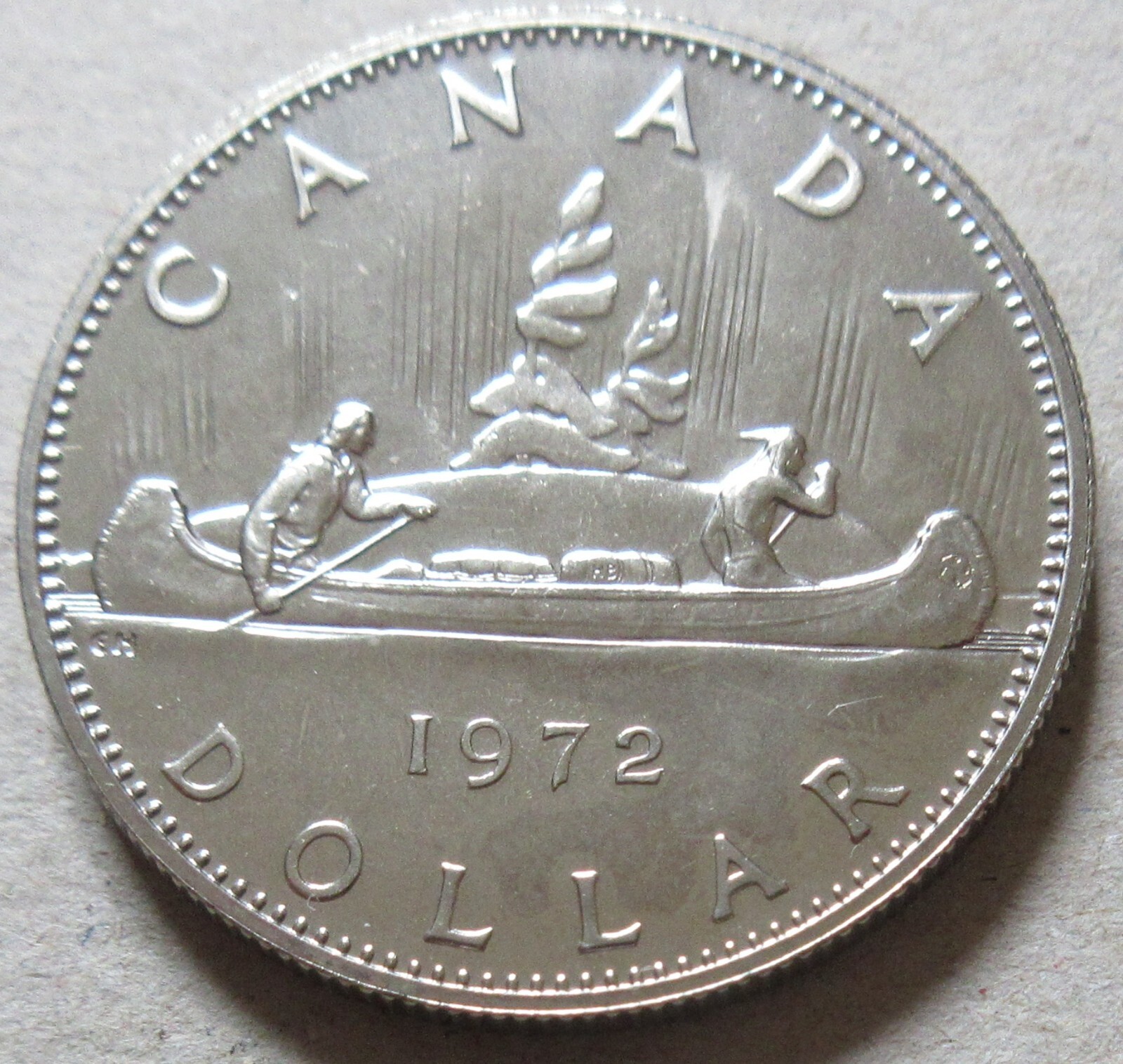 1972 Canada Voyageur Nickel One Dollar Coin. $1