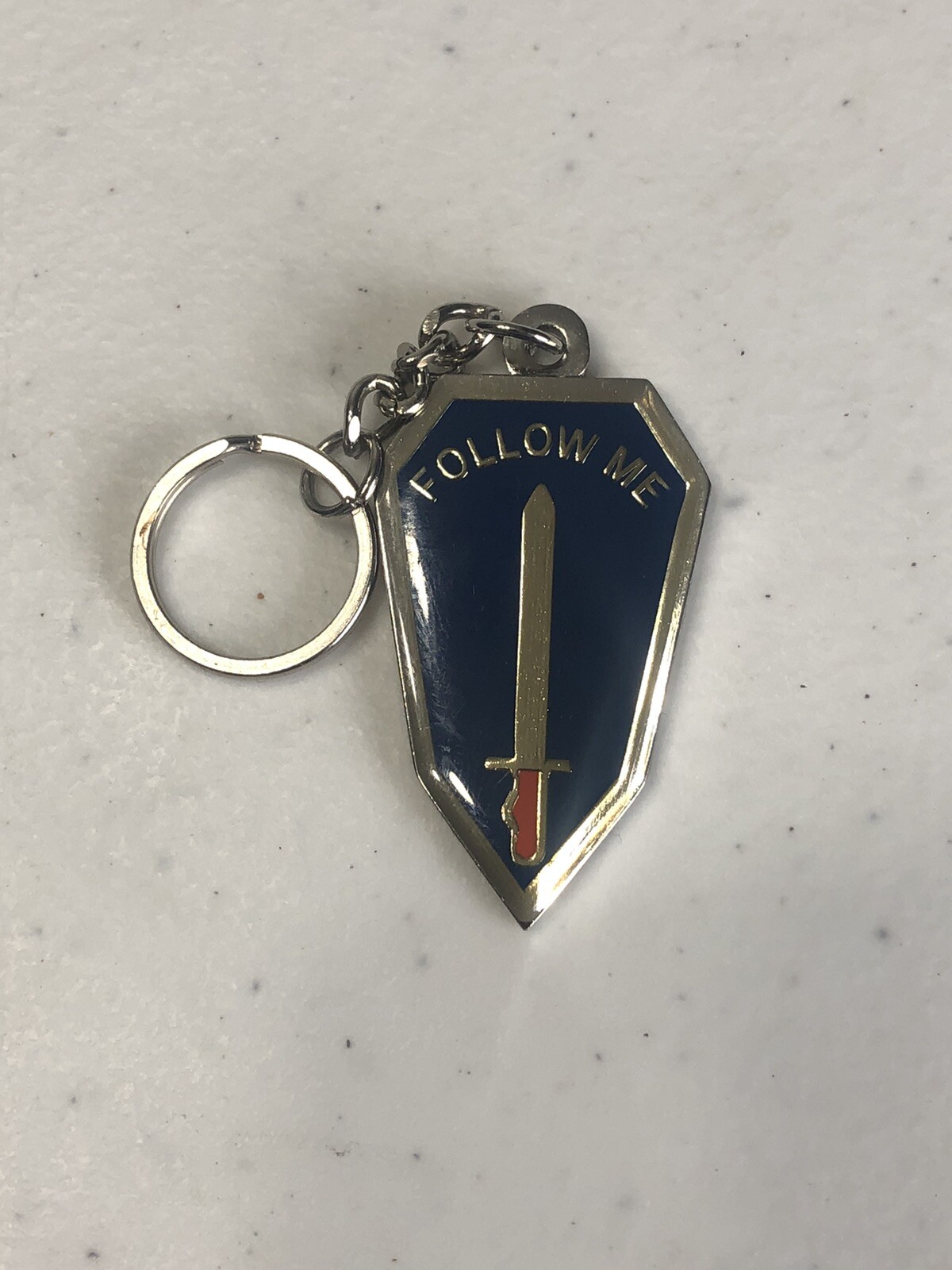 U.S. Army Follow Me Infantry School Fort Benning Keychain Key Chain New NIP USA