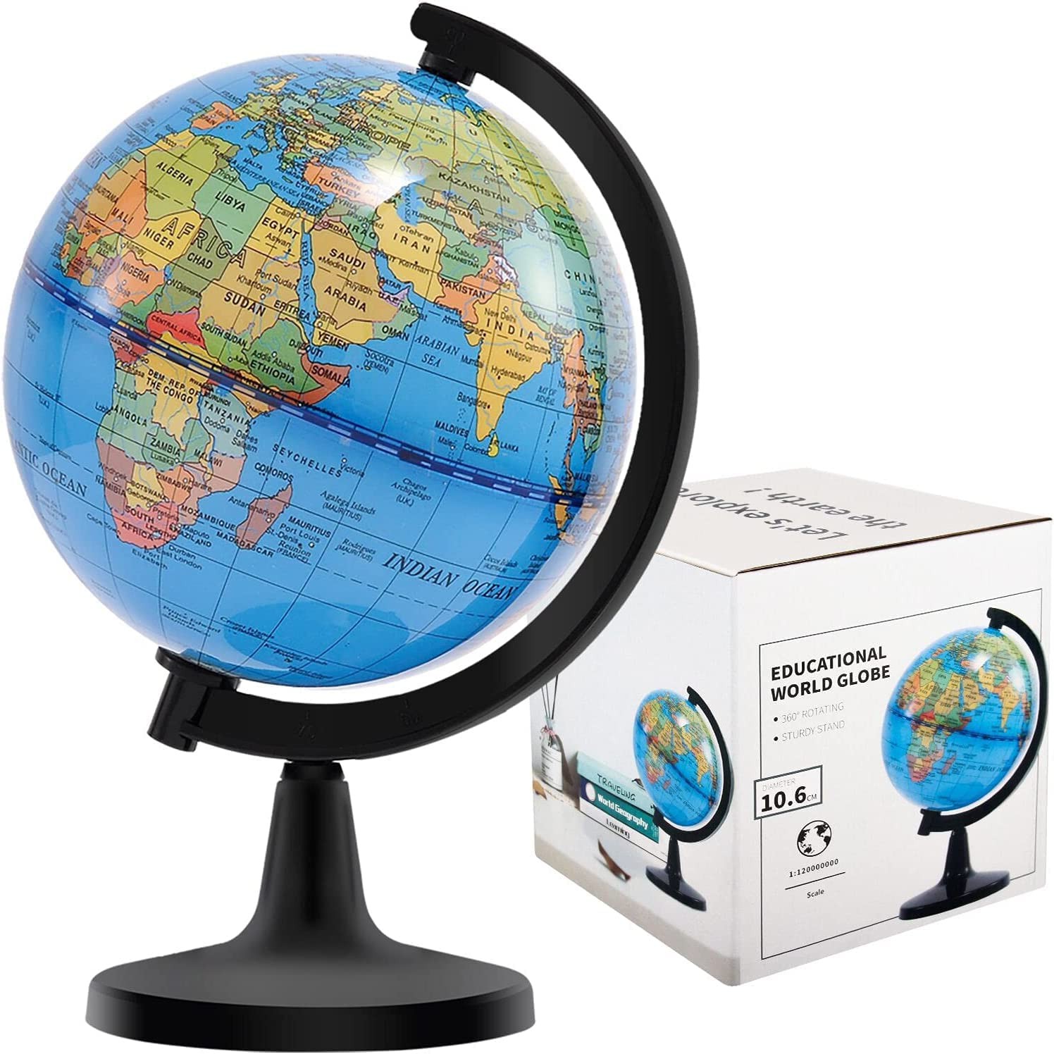 4 inch World Globe for Kids Learning