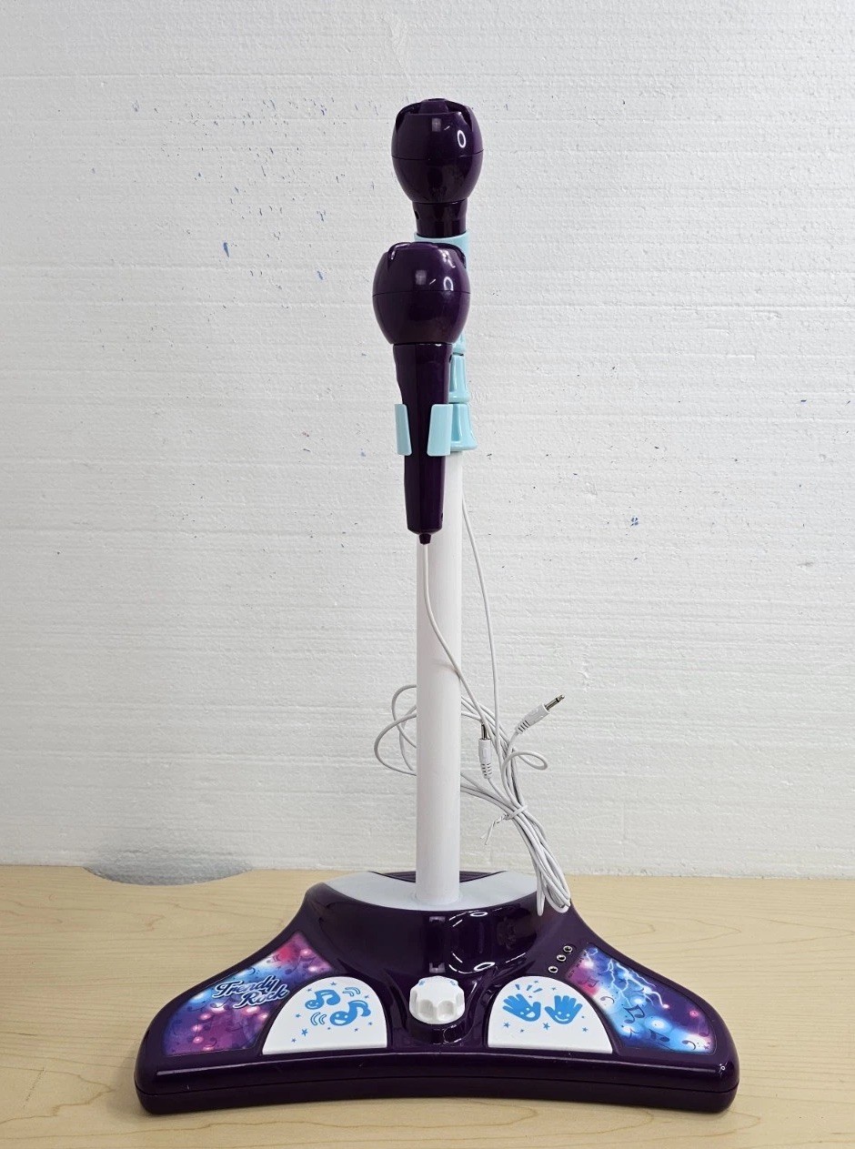 L P Kids Karaoke Machine with 2 Microphones and Adjustable Stand, Music Sing