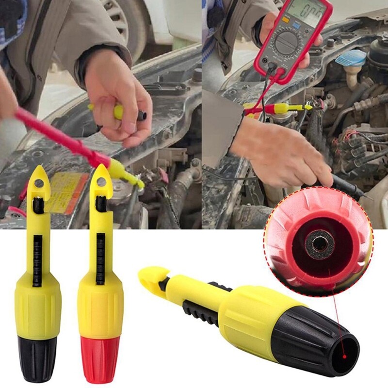 Insulation Wire Piercing Puncture Probe Test Hook Clip with 2mm/4mm Socket Auto