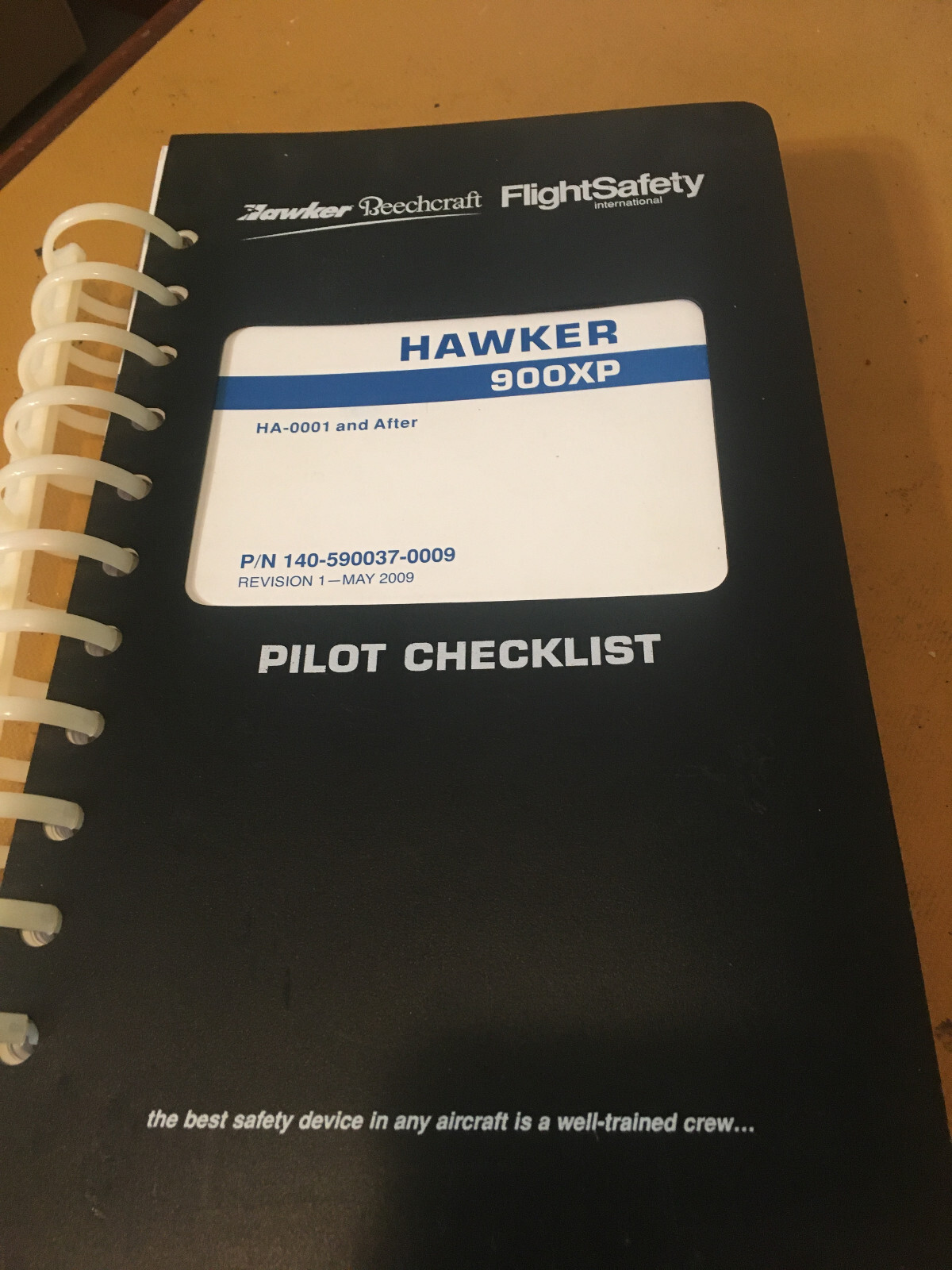 Beechcraft Hawker 900XP Pilot Checklist