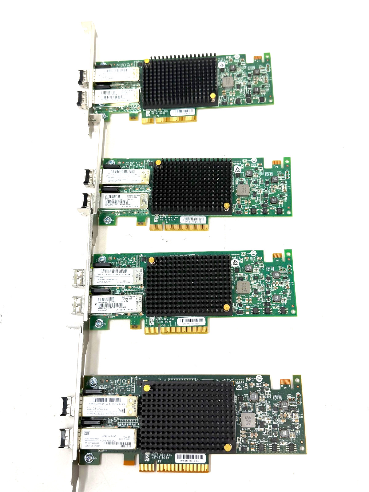 Lot of 4 767078-001 HP CN1200E Dual Port 10Gb Network Adapter Full Height 2xSFPs