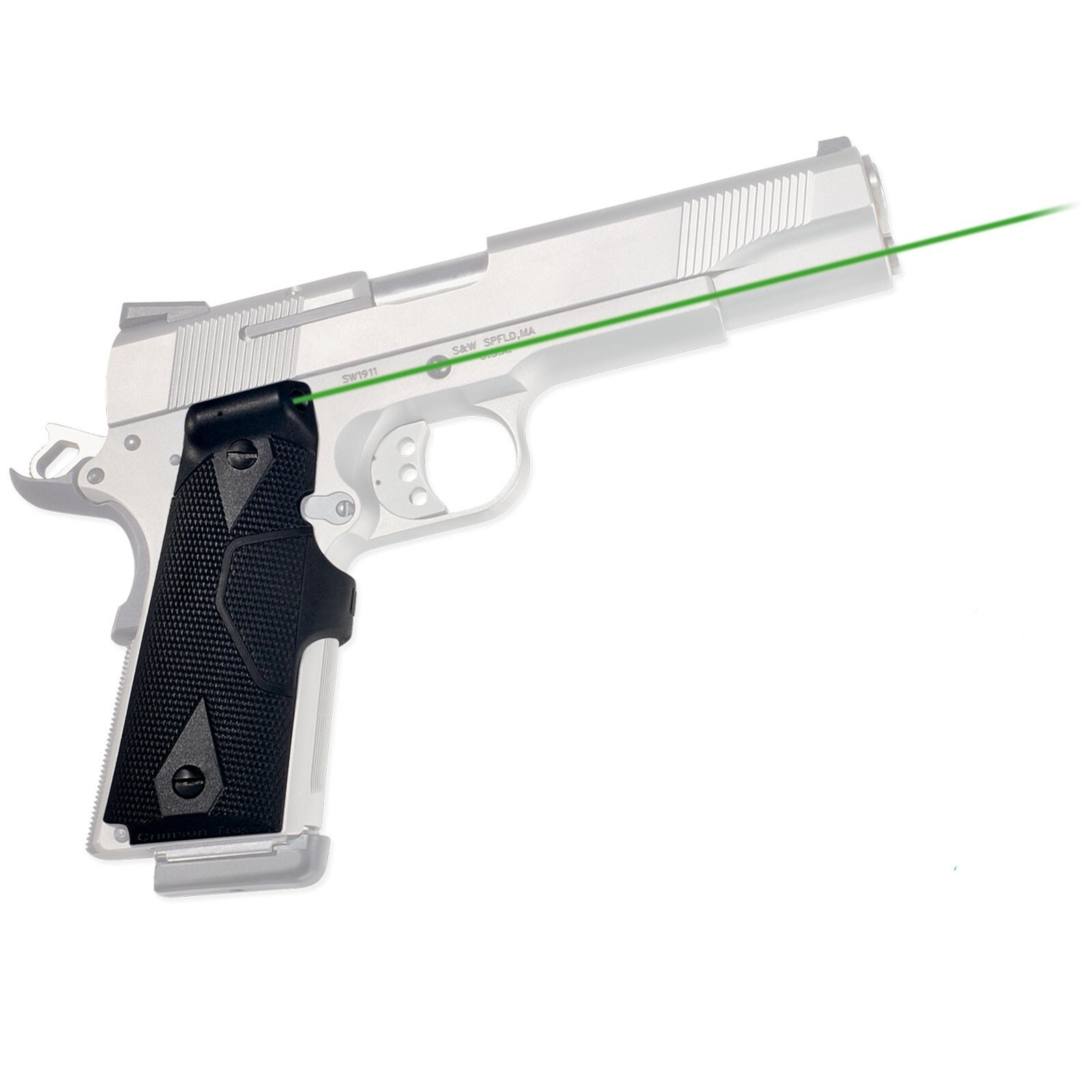 Crimson Trace Green Lasergrips for Kimber 1911 Full-Size Pistols, Black #LG-401G
