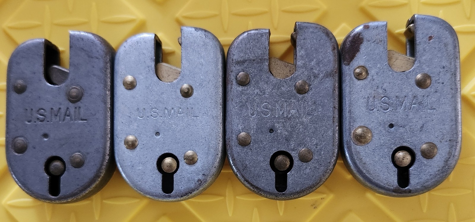 4 Vintage US Mail bag locks NO keys