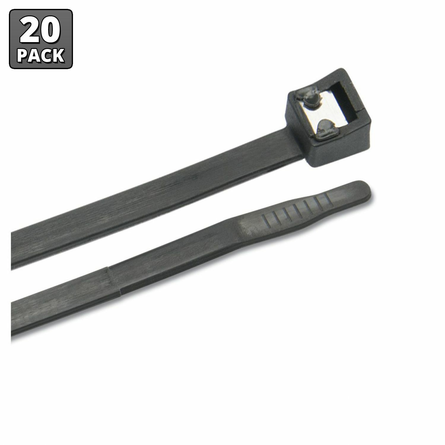 Ancor 199320 15" Natural Heavy-Duty Self-Cutting Cable Ties - 20 Pack