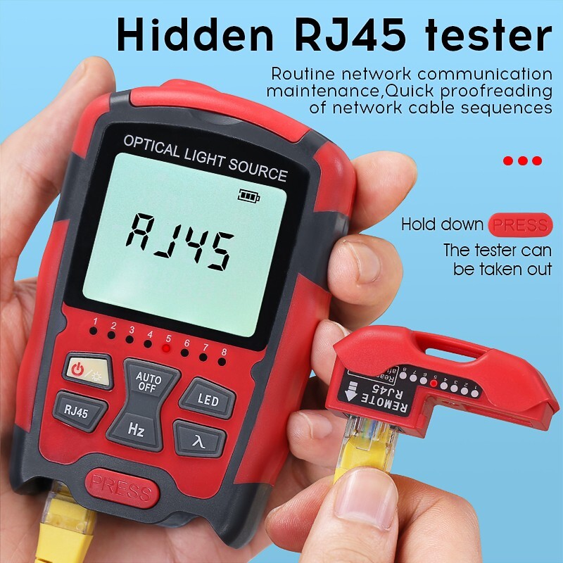 Fiber Optic Tester Tool Optical Power Meter Optical Fiber Light Source FC SC SM