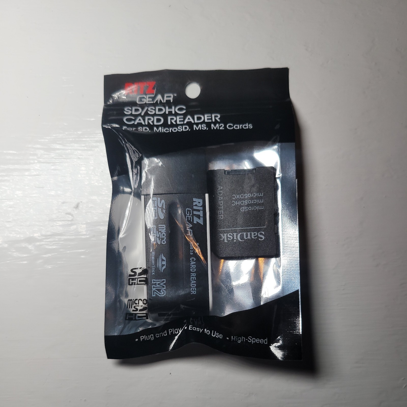 Ritz Gear OTG USB / Micro USB Multi-Function SD / MICRO SD Card Reader NIB