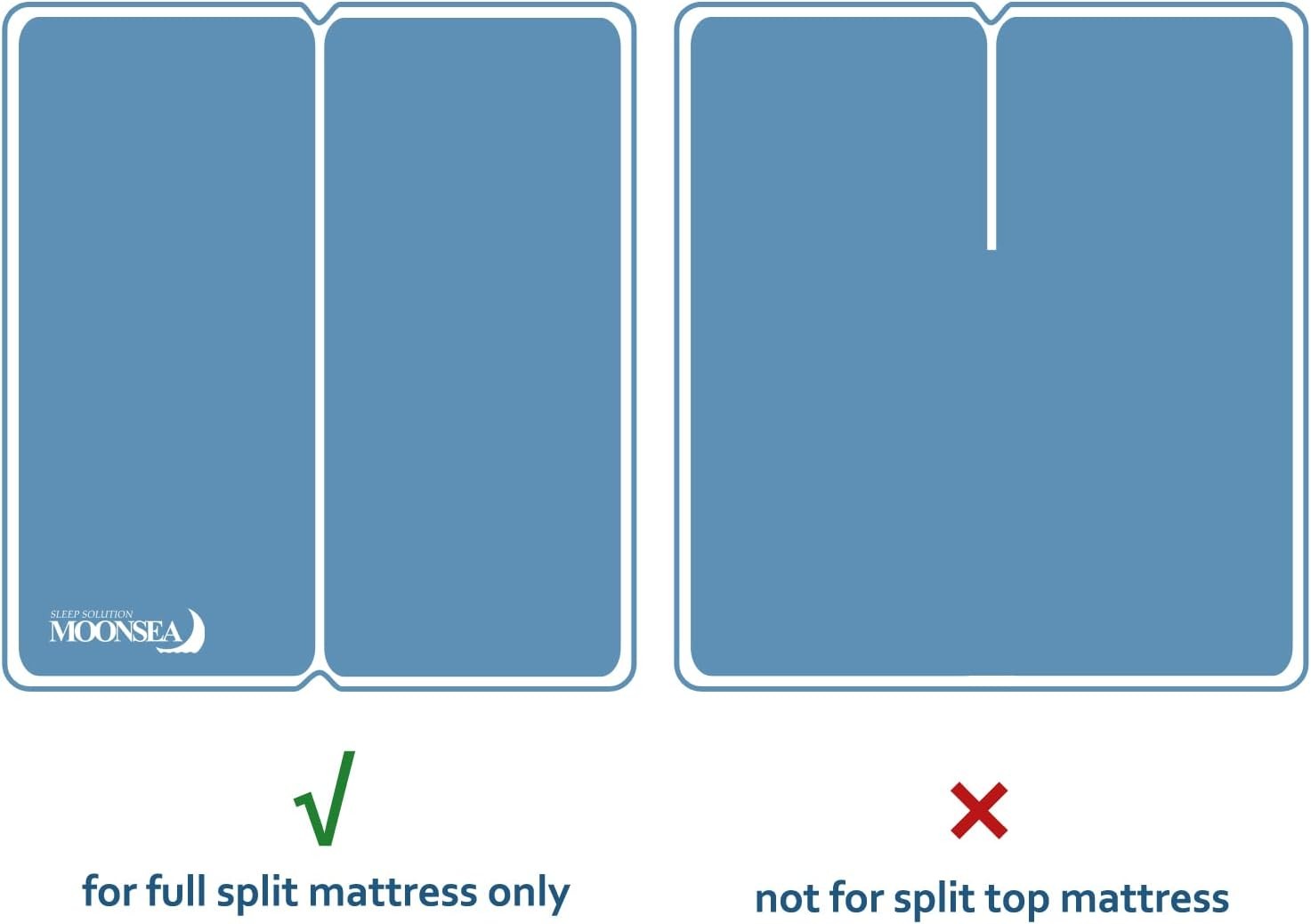 Split California King Mattress Protector Pad for Calking, White