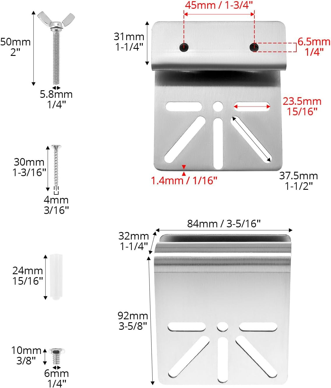 Stainless Steel Gutter Mount Bracket Solar Security Camera Eufy Reolink Tapo