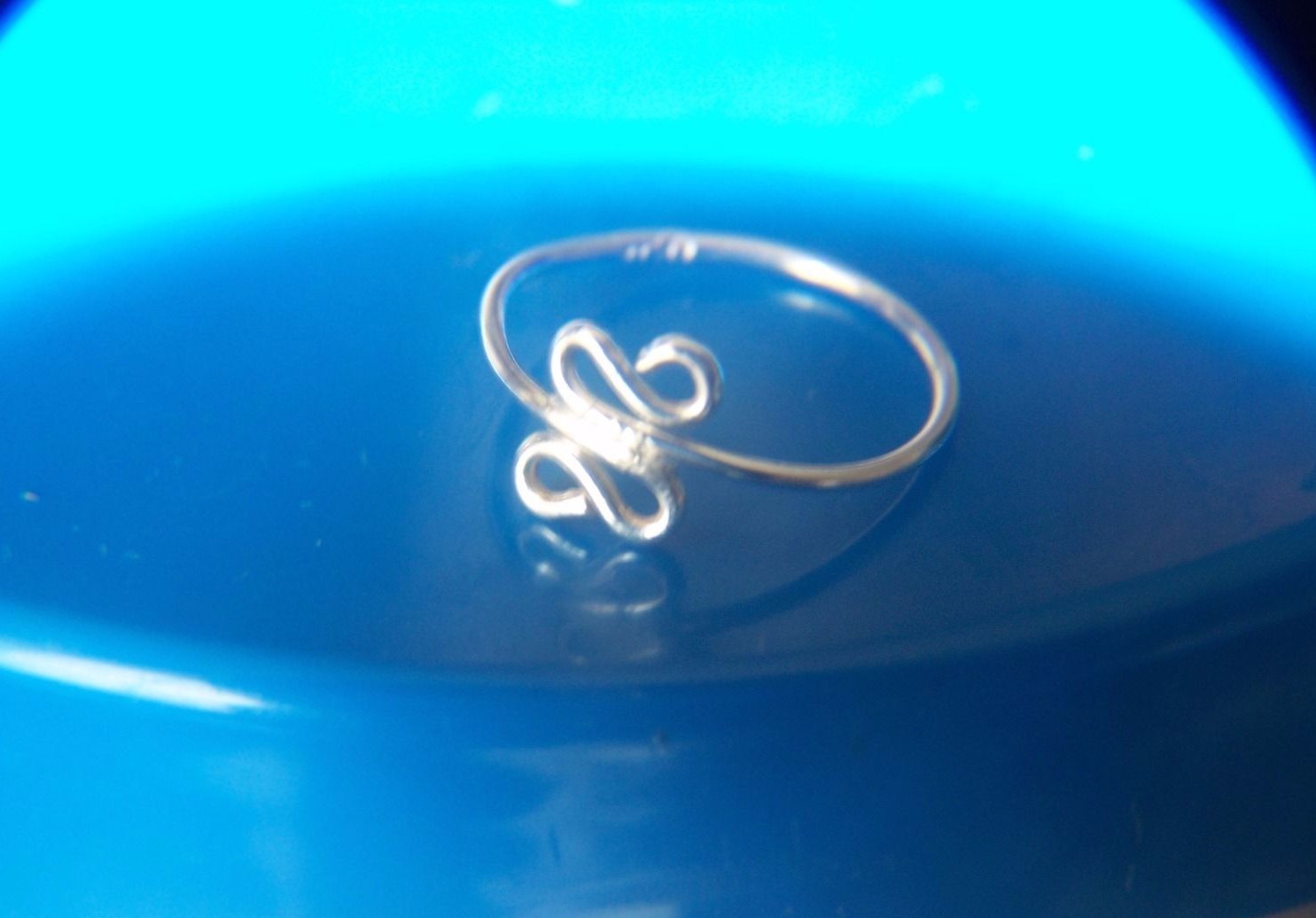 S.Sterling silver [SNAKE TAILS] 5.5 Toe Ring Pinkie Knuckle Midi Thumb stacking