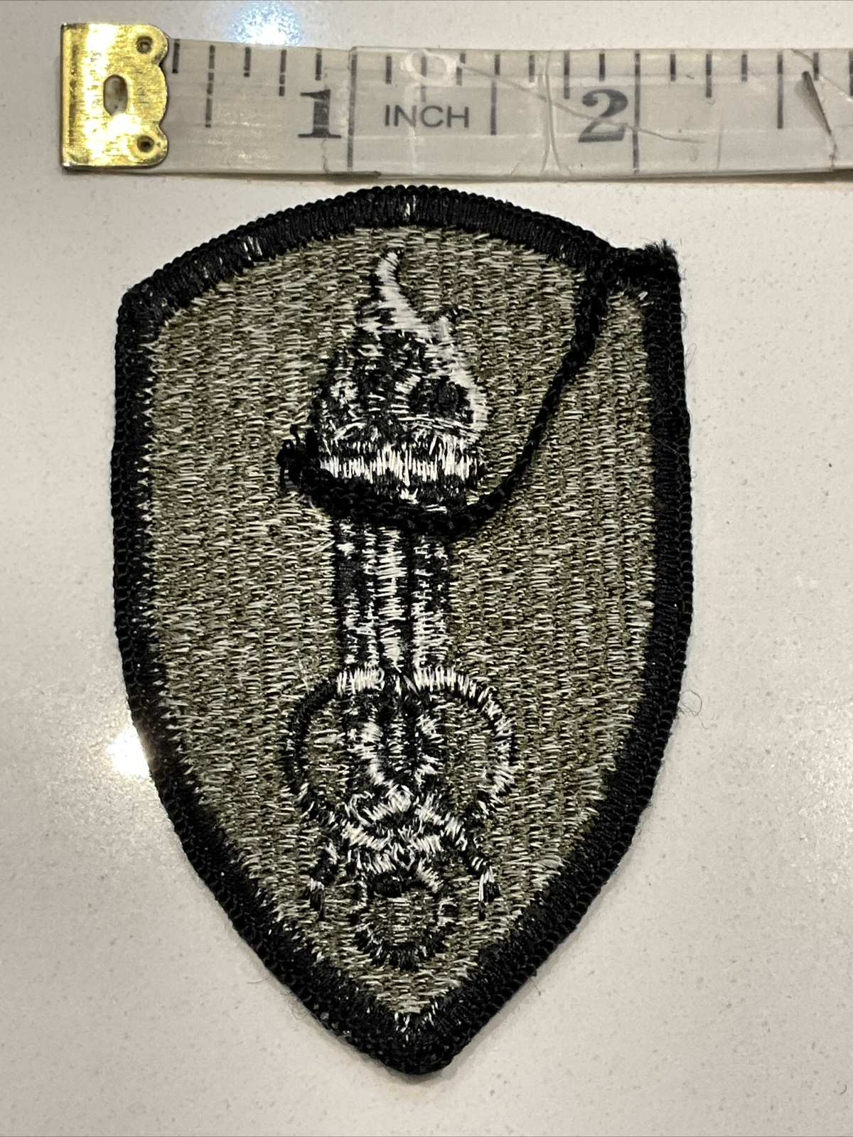 Original U.S. Army Admin Administration Center & School Subdued Merrowed Patch