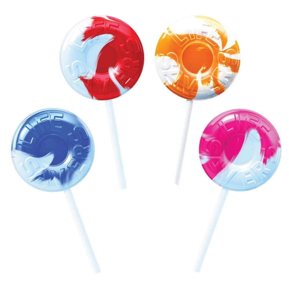 Individually Wrapped LIFE SAVERS Swirled Lollipops - 72 Count for Kids' Parties