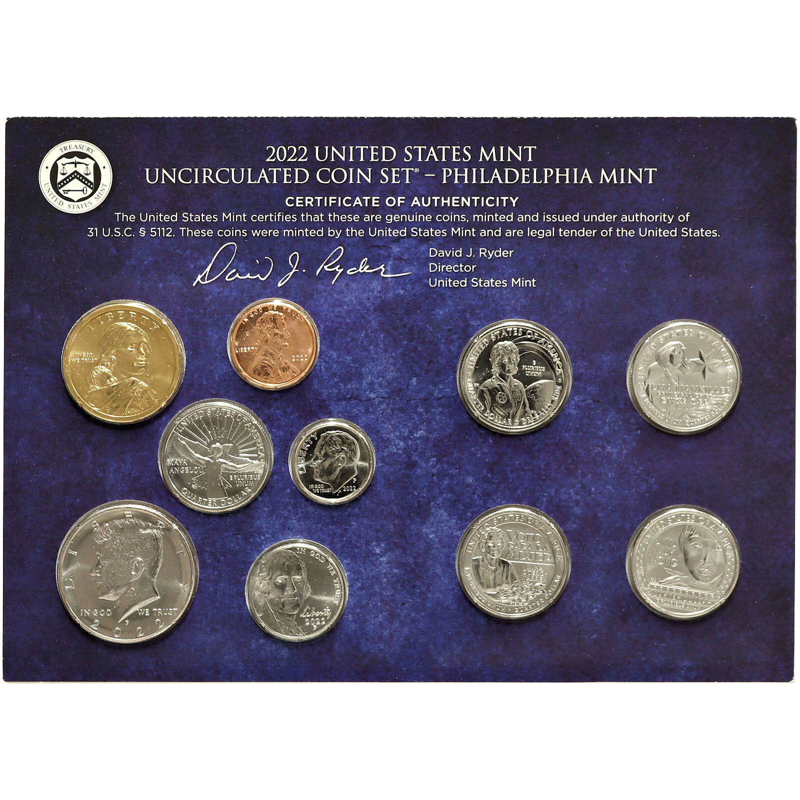 2022 Mint Set Original Sealed Box 20 BU Coins