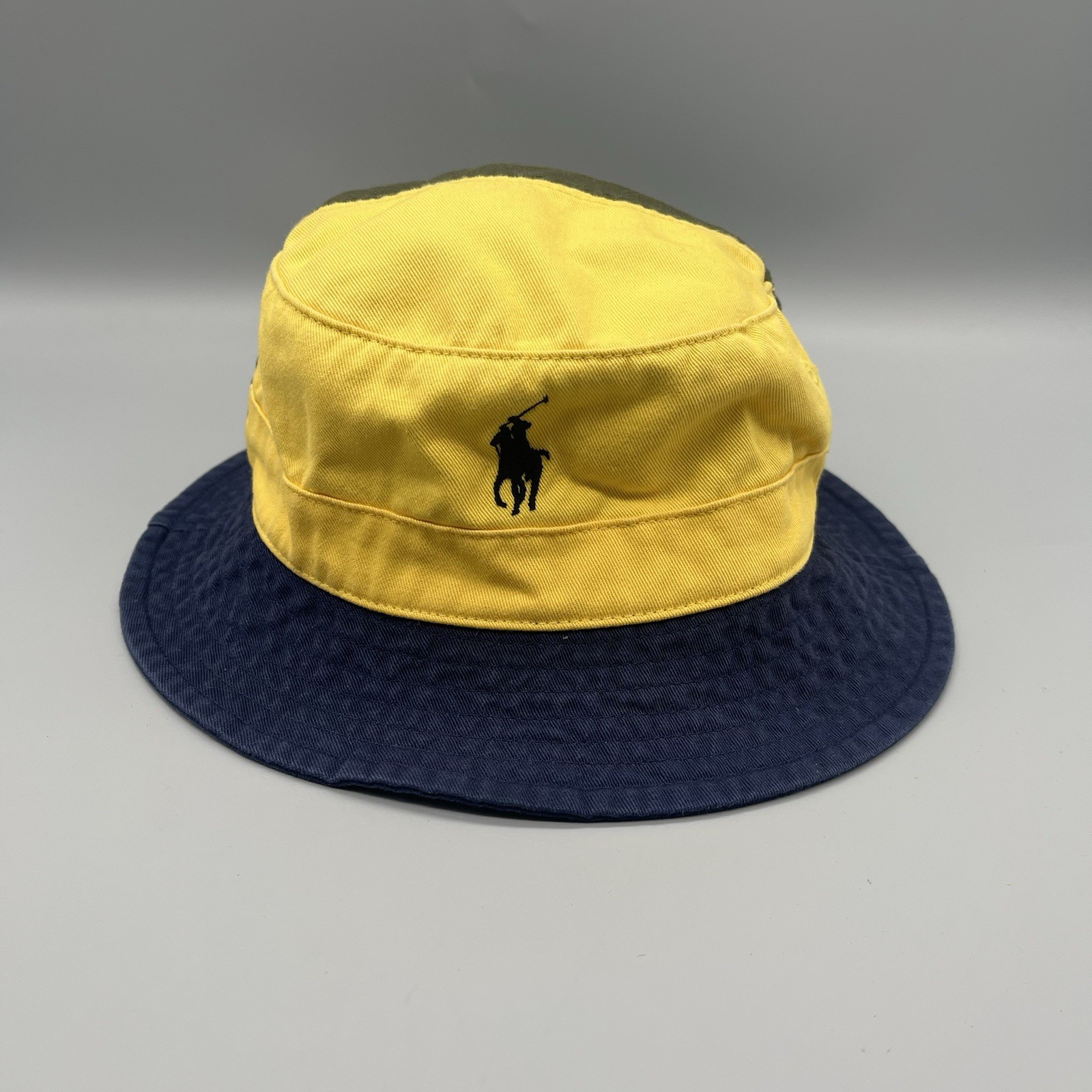 Polo Ralph Lauren Twill Color Block Bucket Hat Blue Green Yellow Youth 4-7
