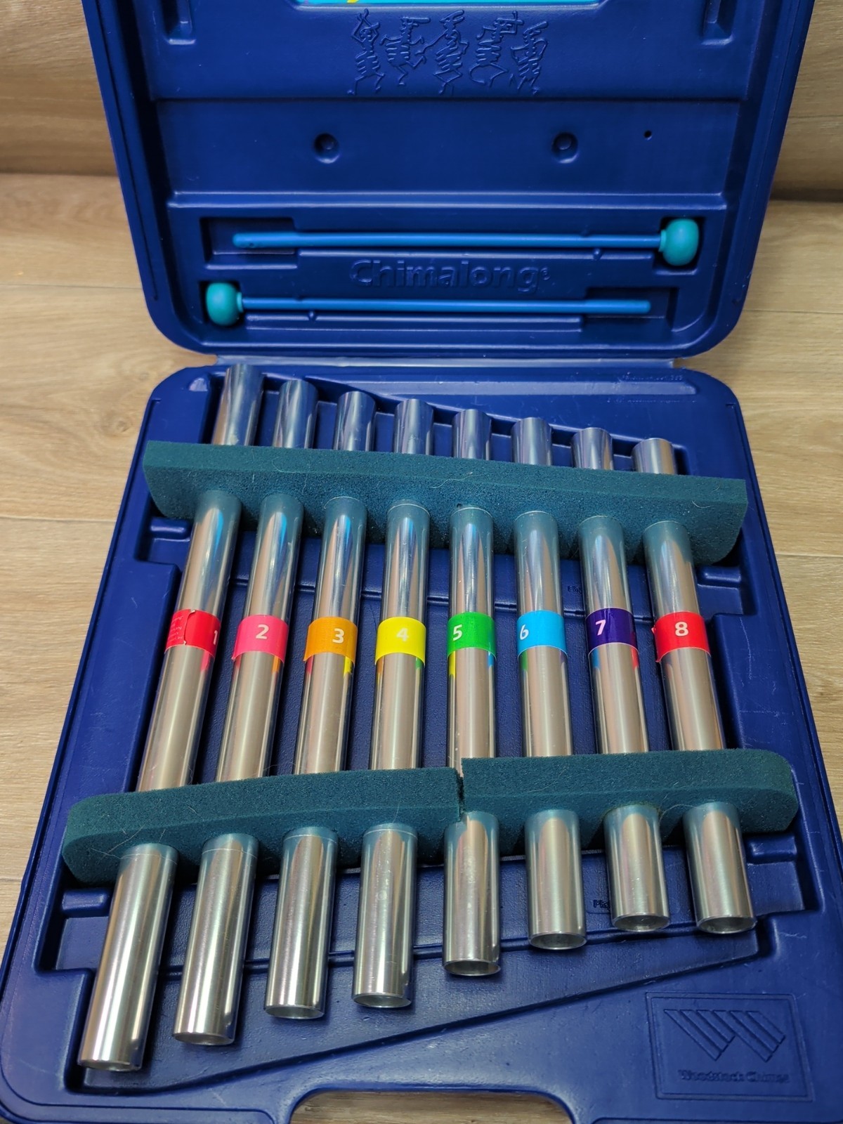Woodstock Music Chimalong Deluxe w/ Carrying Case Kids Chime Set with Tubetunes