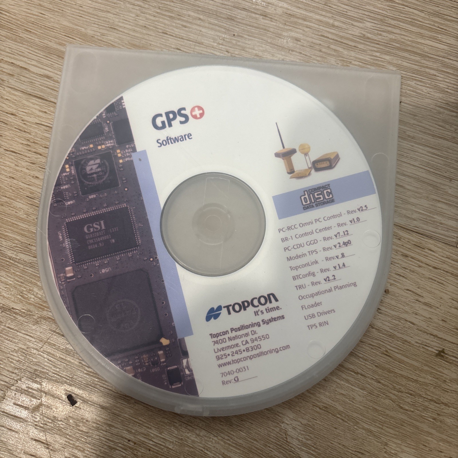 TOPCON GPS Plus Software CD