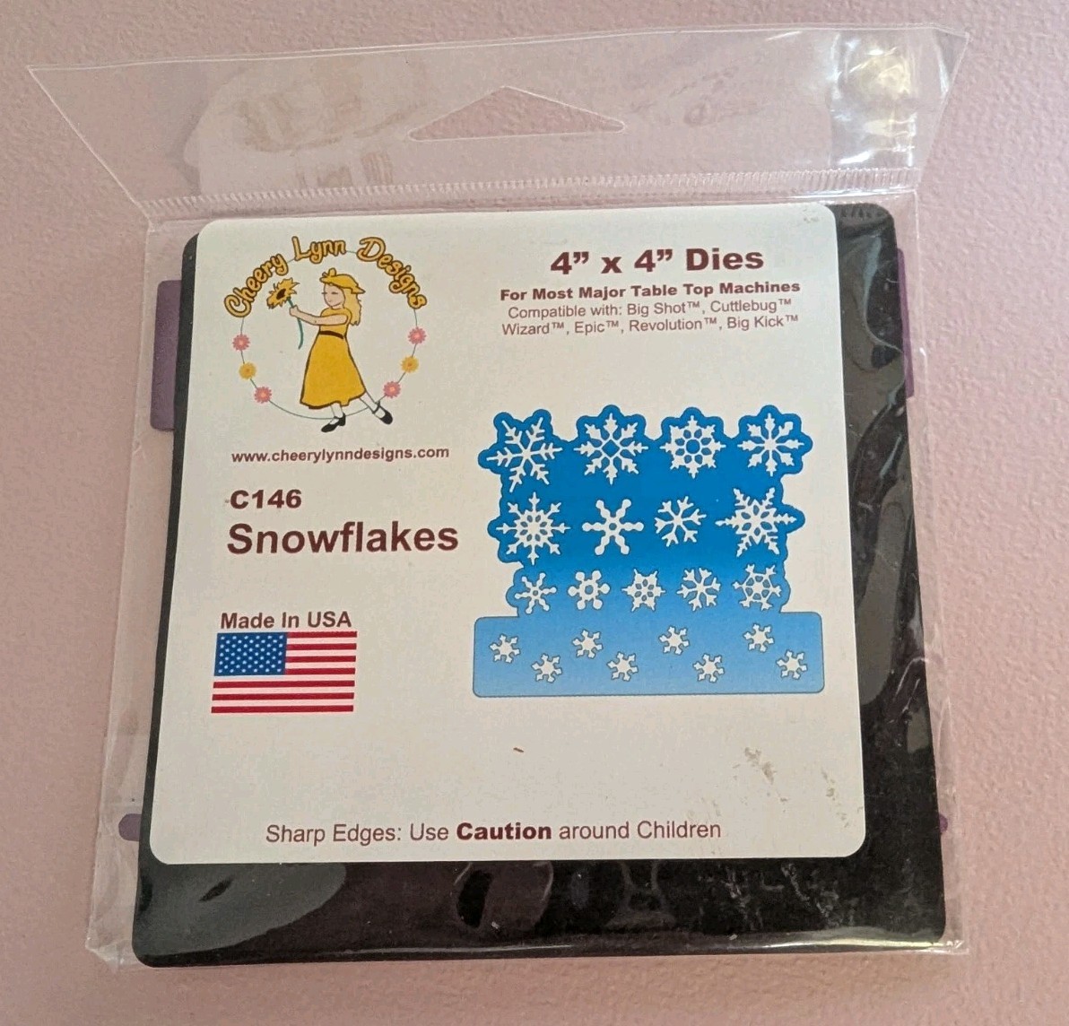 Cheery Lynn Designs Steel Die Snowflakes c146  Retired Big Shot Cuttlebug NEW