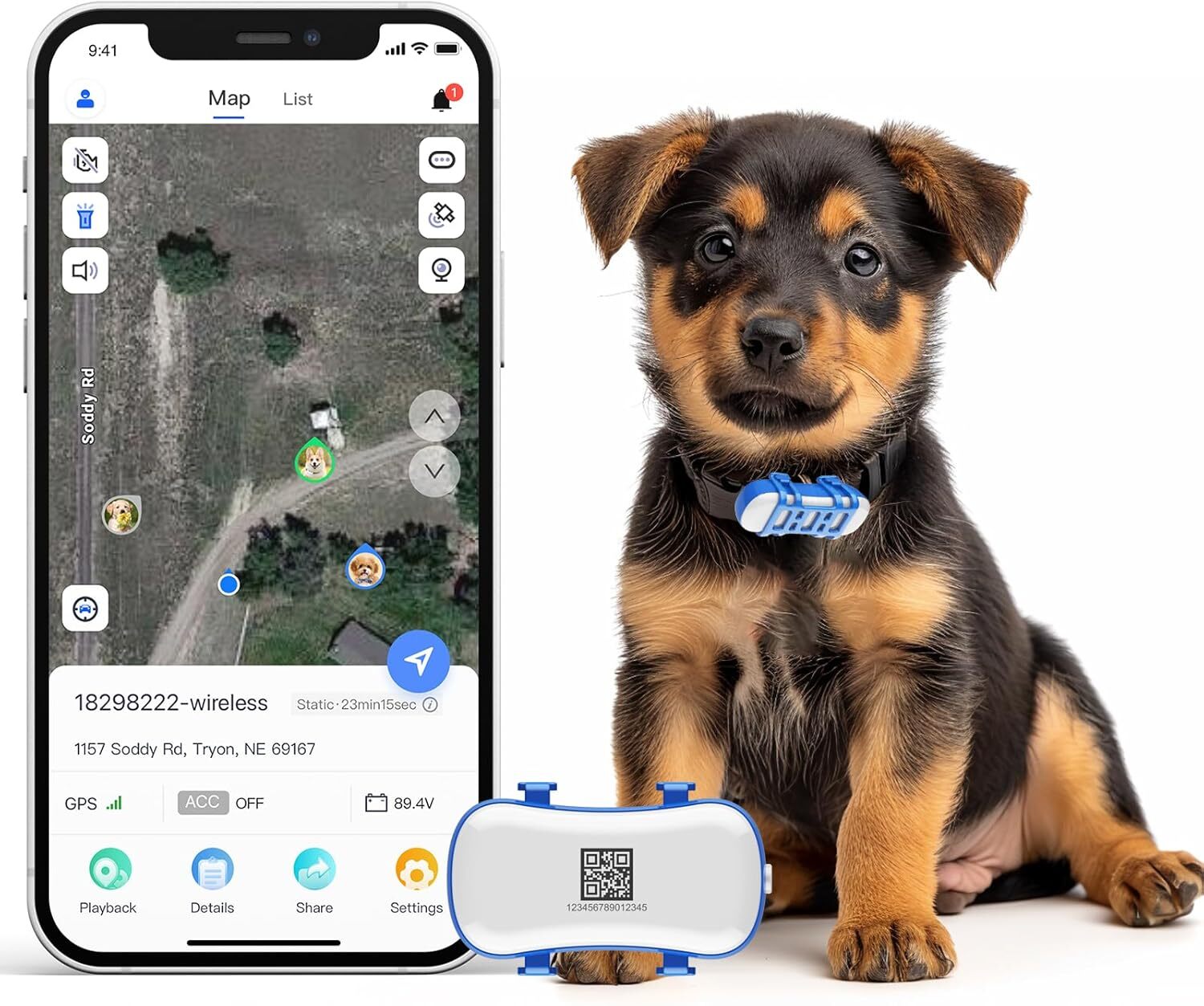 Smart Pet Tracker Locator GPS Location Waterproof Anti-lost For Cat Dogs Animal