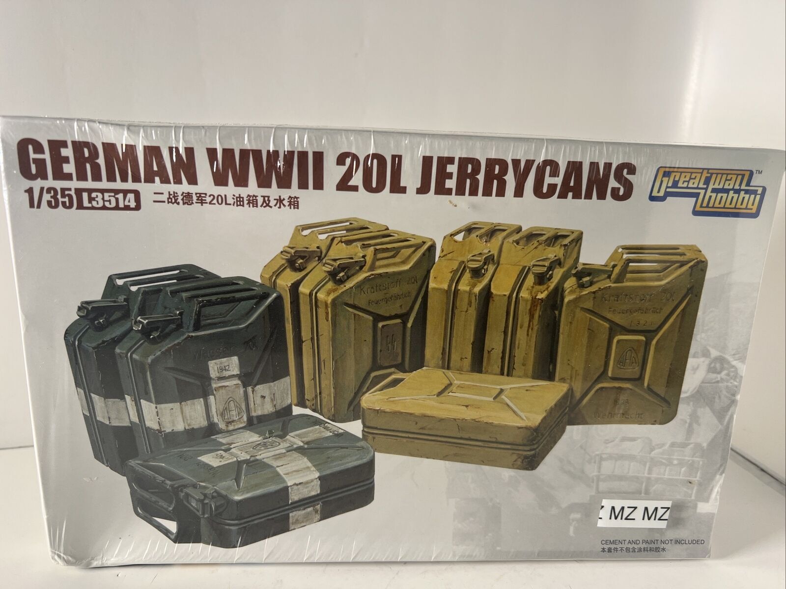German Ww 2 Jerrycans Model Kit Plastic New Unassembled