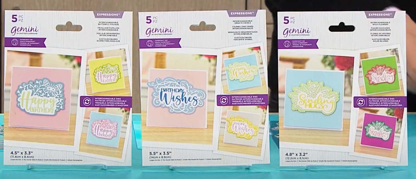 Crafter's Companion 3 Sets Decorative Trio Dies 749379 (9 Sentiments 3 Frames)