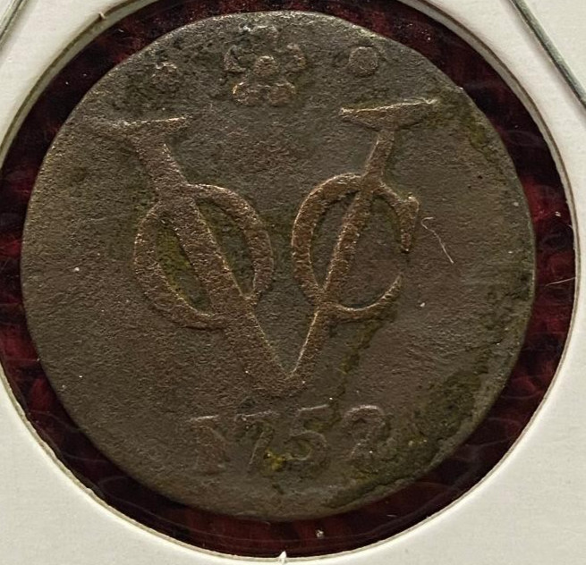 1752 Dutch Voc Duit & Province New York Penny Black Coin 273 years old!! (c234)