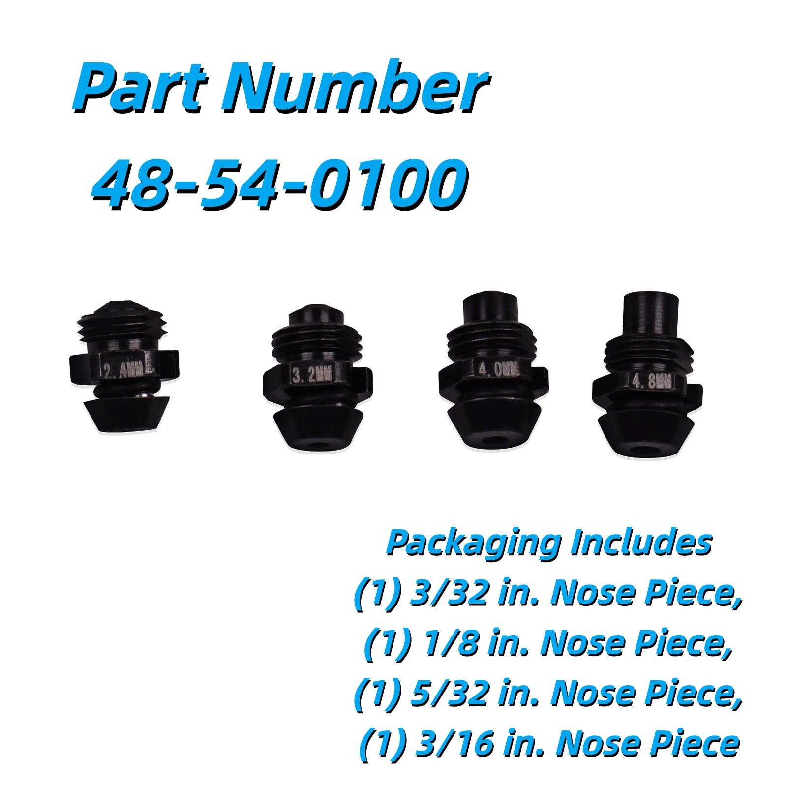 48-54-0100 Rivet Tool Retention Nose Pieces Fits 2550 Rivet Tool 4Pack Replace