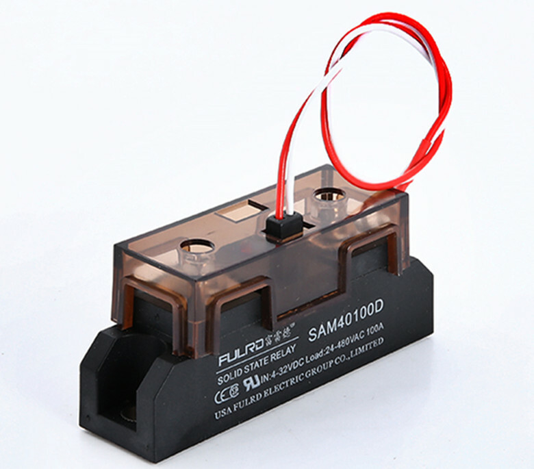 Industrial solid state relay SAM40100D 100A In=4-32VDC Load=24-480VAC