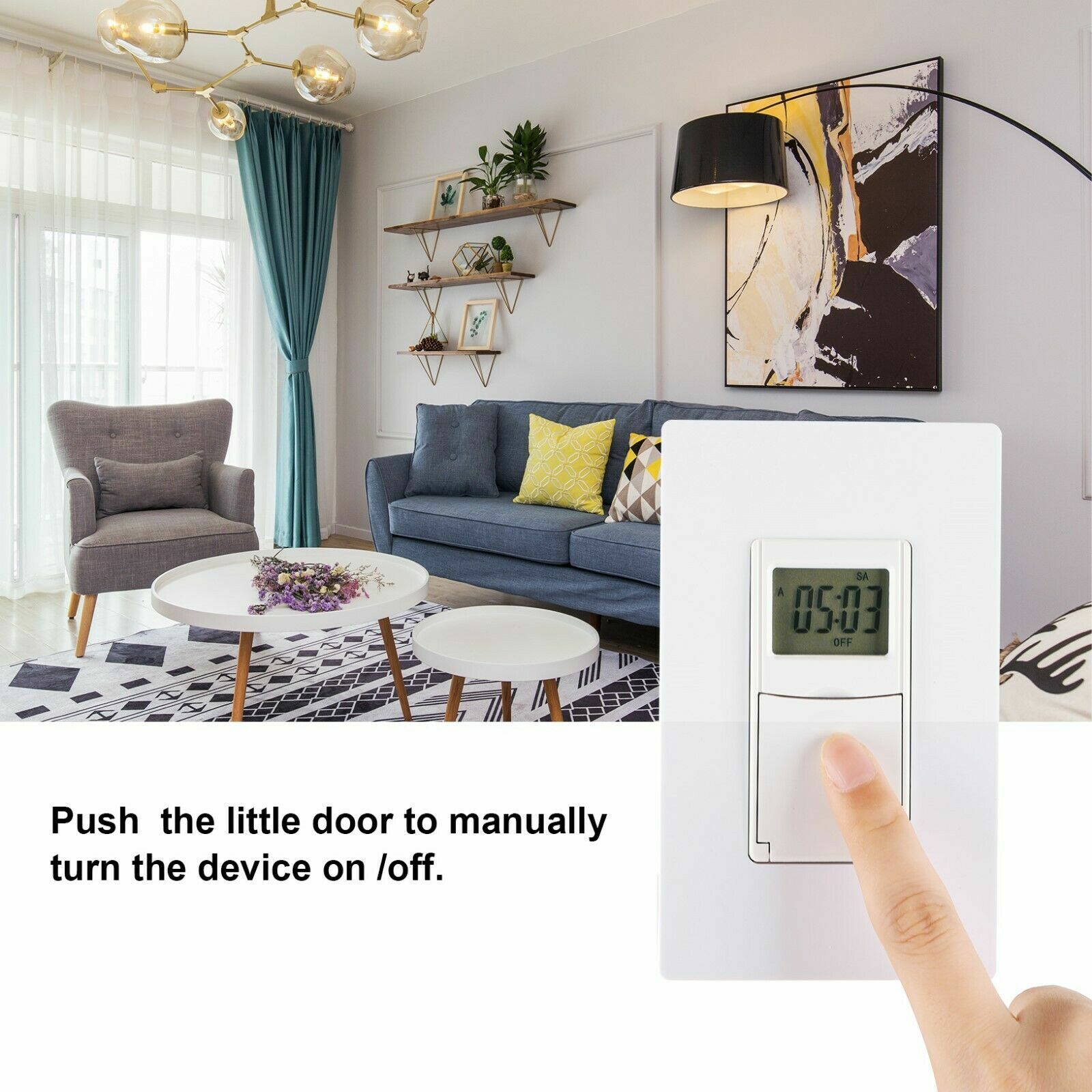 DEWENWILS Indoor in Wall Light timer Switch 7Day Digital Timer Switch for Fans