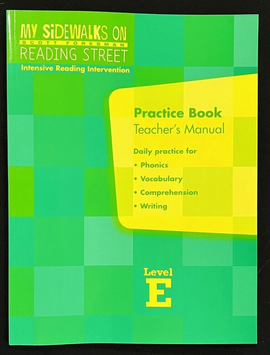 5th - My Sidewalks on Reading Street - PRACTICE BOOK (Level E) - TEACHER EDITION