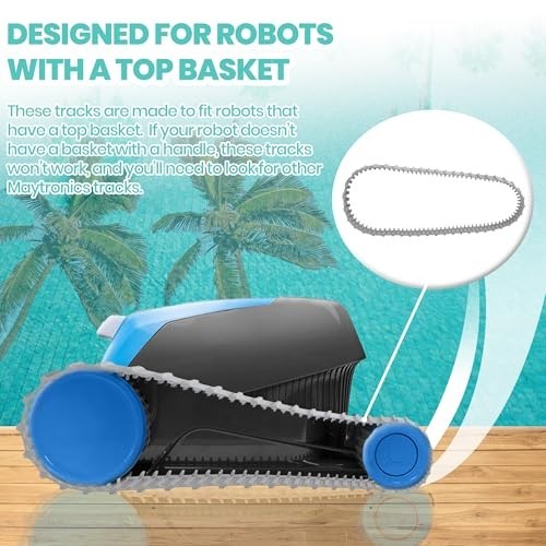 2 Pack Replacement Gray Tracks for Dolphin Robotic Pool Cleaners, Part 9983152-R