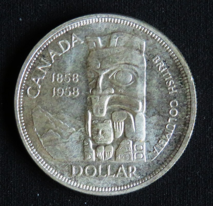 1958 Canada One Dollar British Columbia - Silver (E4)