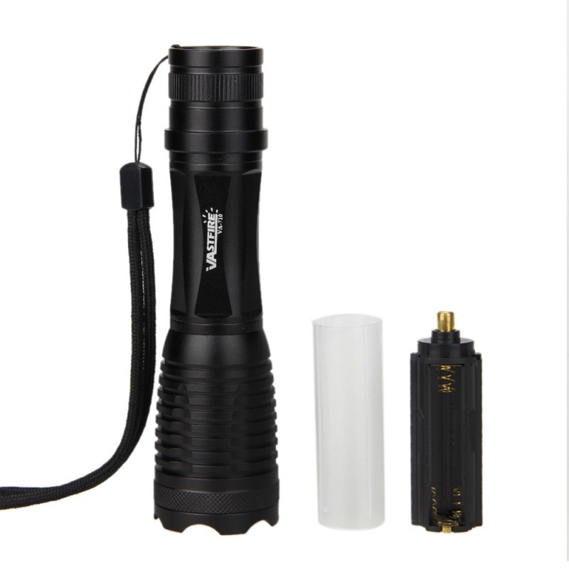 Rechargeable LED Flashlight 800Yards Work Light Predator Zoomable Torch + Switch