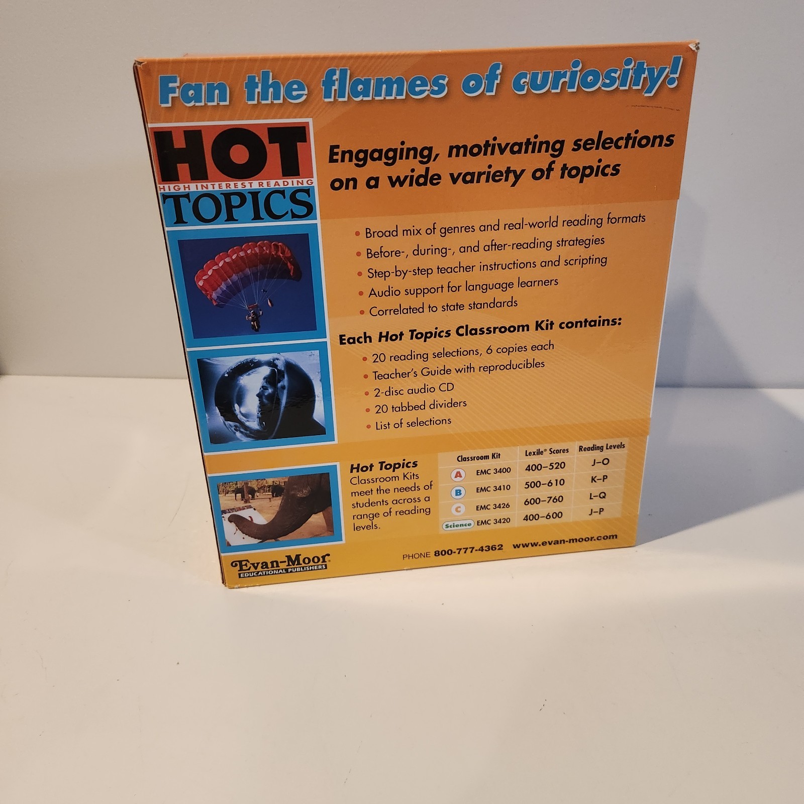 Hot Topics High Interest Reading Classroom Kit C with Teachers Guide and CDs