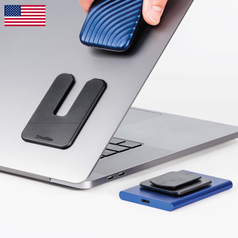 Driveslide - Aesthetic Portable Computer Mounted External Hard Drive And Hub