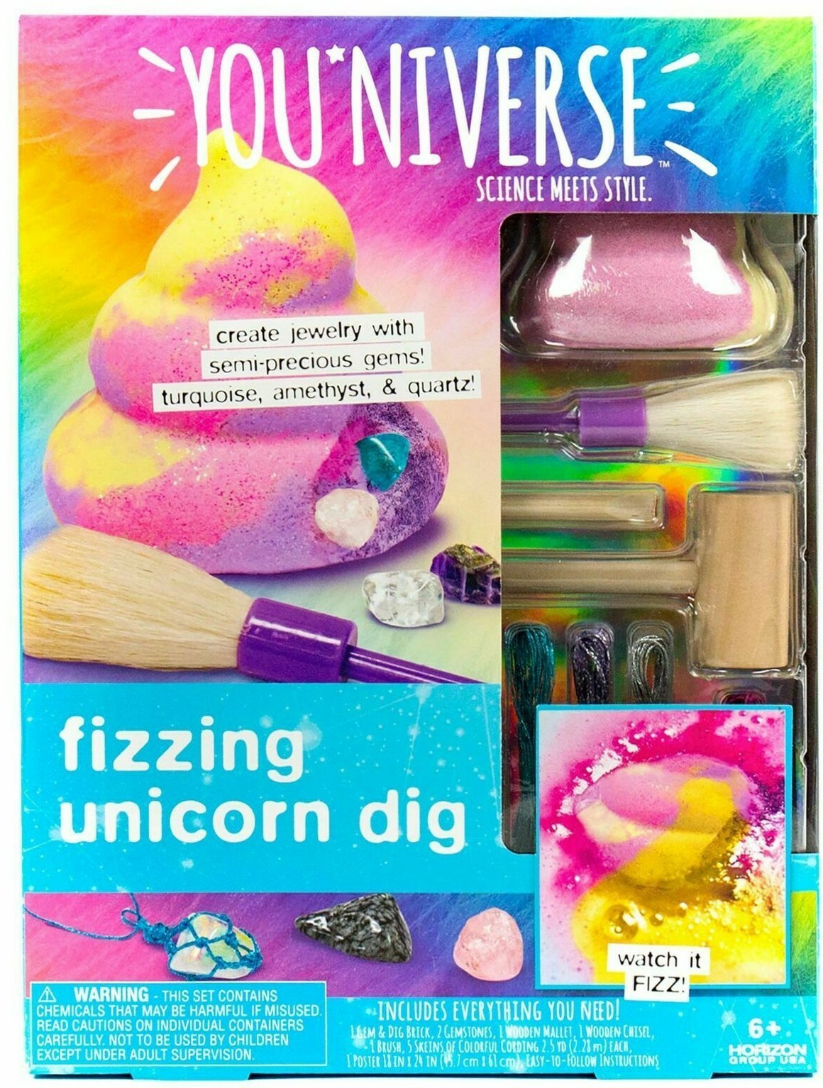 Rock and Gem Dig Dig Up Gems to Make Bracelet Girls Jewelry Making Kit Science