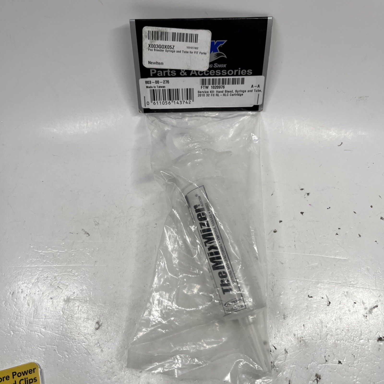 Genuine OEM FOX Shox Bleed Syringe and Tube For Servicing Fox Suspension Forks