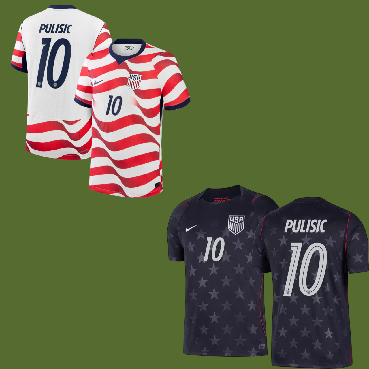 #10 Pulisic USMNT 2026 Home MEN Jersey Red/Blue