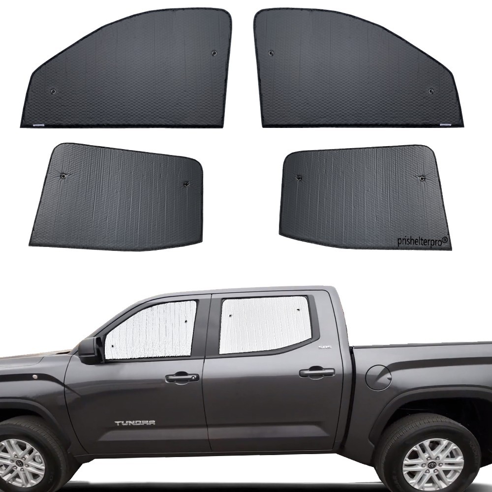 Fit For Toyota Tundra CREW CAB  2022-2026 Side Window Camp Privacy Sunshade 4PCS