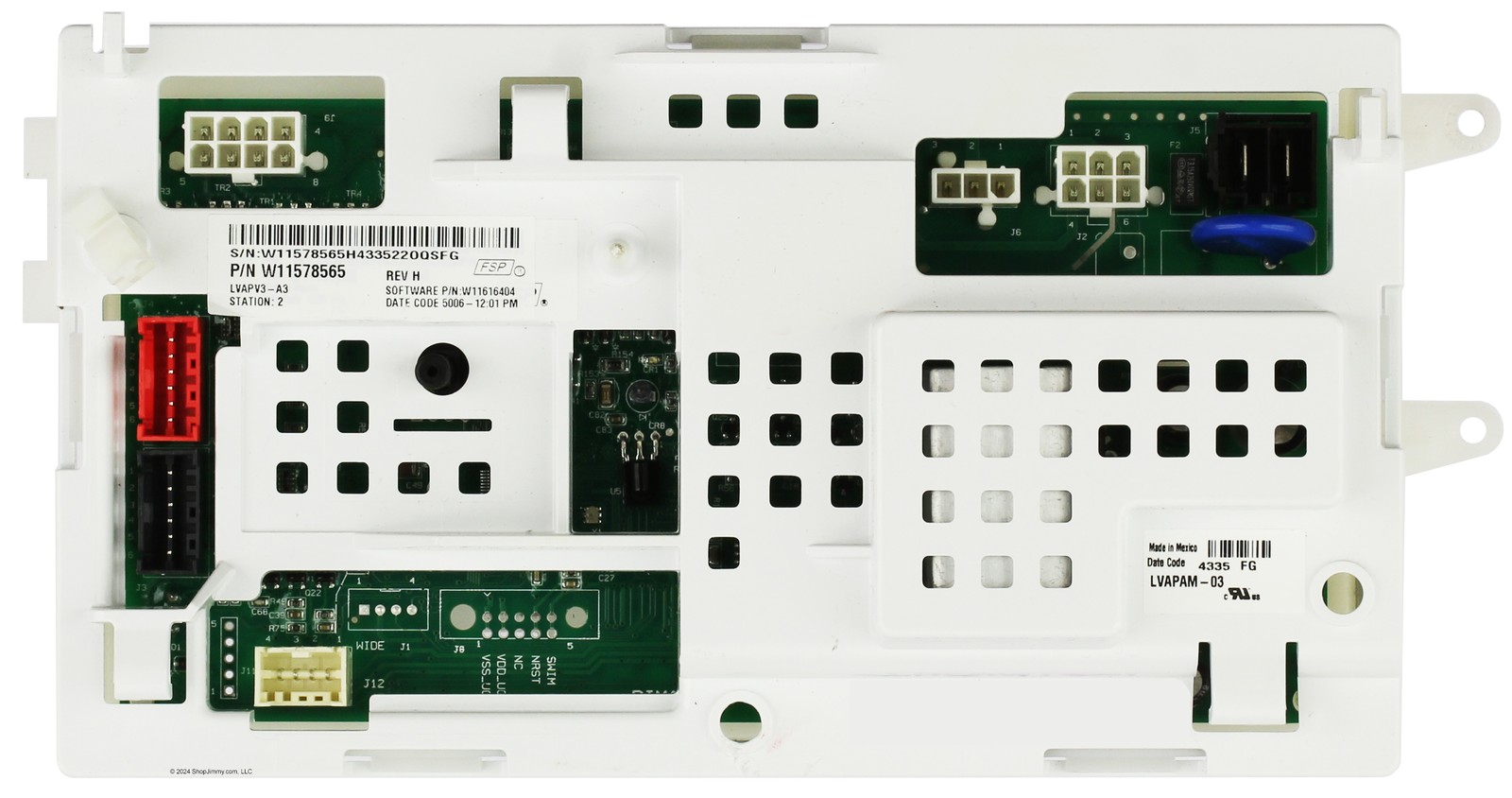 Whirlpool Washer W11578565 Control Board WTW4816FW3