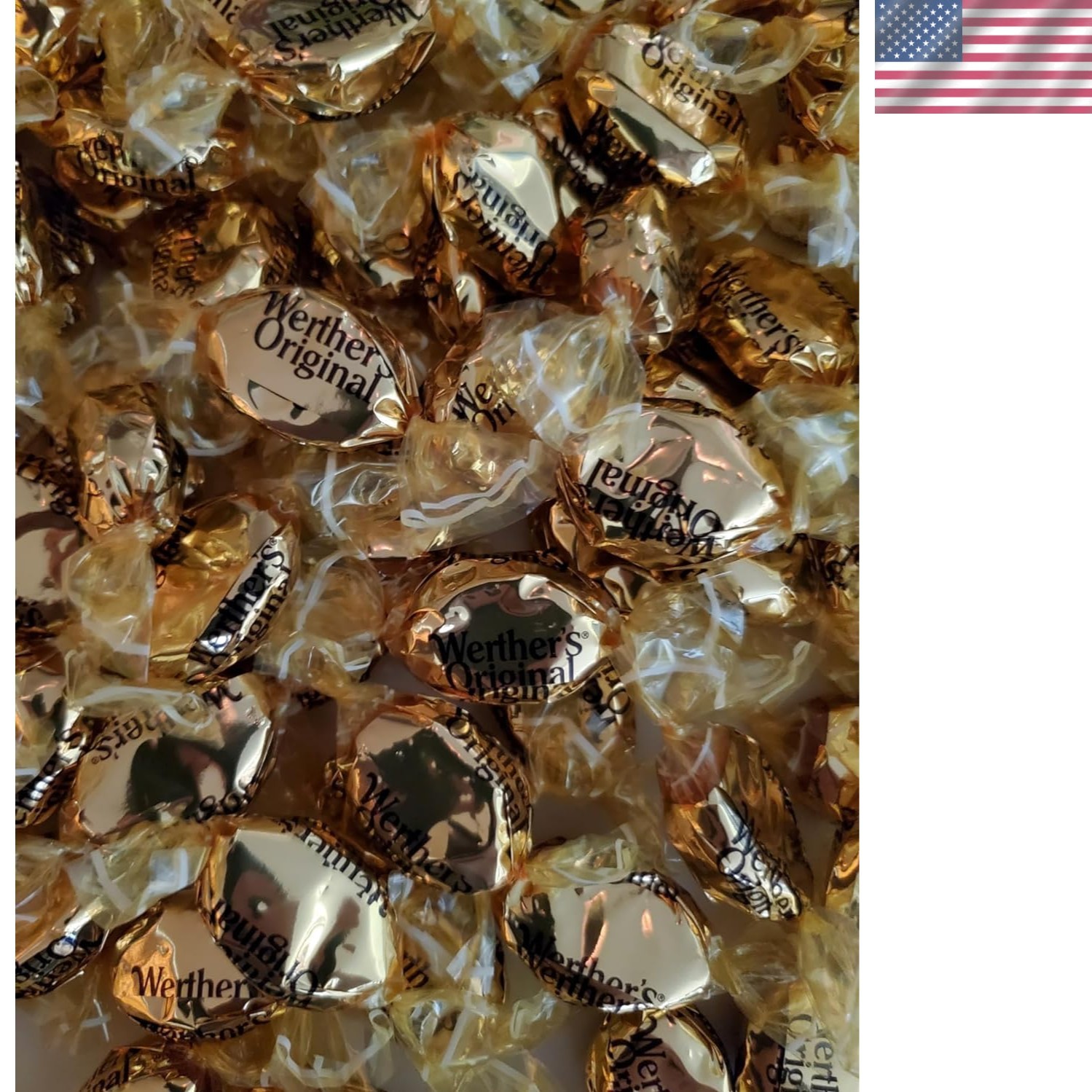 1lb of Werther's Hard Caramel Candies - Timeless Treat Made with Real Cream