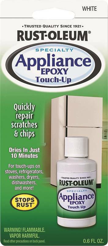 Rust-Oleum 203000 Appliance Touch Up Paint 0.6 oz WHITE Bottle Solvent 6139869