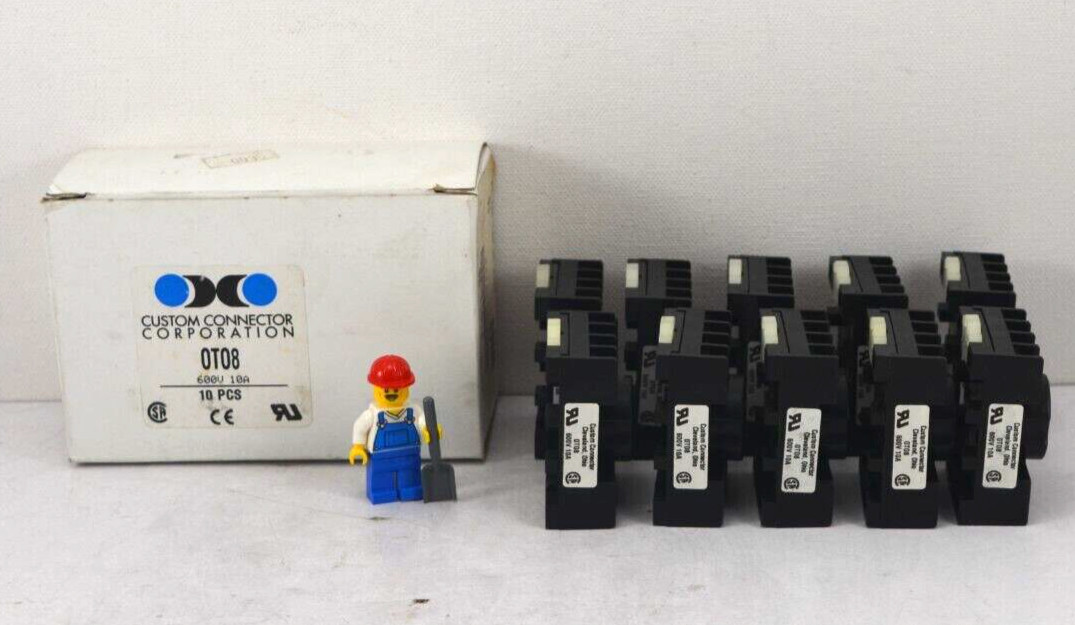 Custom Connector *NOS* (Box of 10) 0T08 Relay Socket Base
