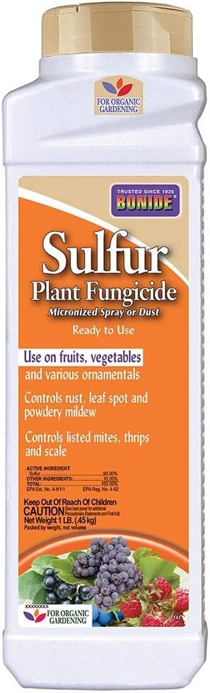 Bonide Sulfur Plant Fungicide Spray Or Dust 1Lb. ~ New ~ Free Shipping