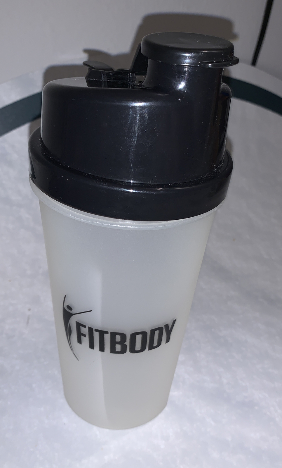 FitBody Water Bottle/Shaker Cup - Black/Clear