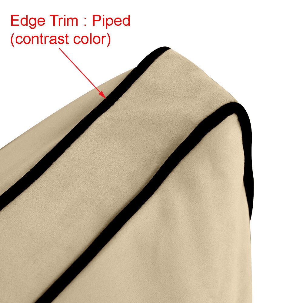 Model V3 Twin Velvet ContrastPipe Indoor Daybed Mattress Pillow AD368